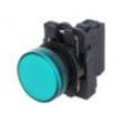 Kontrolka 22mm Podsv: ZBVM plochá IP66 Barva: zelená -25÷70°C
