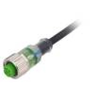 Připojovací kabel M12 PIN: 4 přímý 5m zástrčka 4A -25÷85°C