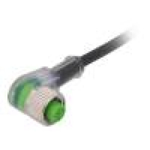 Kabel: pro snímače/automatizaci M12 PIN: 4 úhlový 5m zástrčka