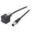 Kabel-adaptér M12 vidlice, DIN 43650 vidlice PIN:3 IP67 1,5m