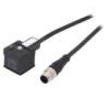 Kabel-adaptér M12 vidlice, DIN 43650 vidlice PIN:3 IP67 1,5m