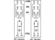 Relé: interfeisový DPDT Ucívky:230VAC 8A 8A/230VAC 8A/24VDC