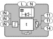 Schodišťový automat 2s÷10m 230VAC DIN -20÷45°C IP20 16A