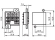 Patice PIN:11 10A 240VAC H:16mm W:37,8mm Montáž: na panel