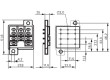 Patice PIN:11 10A 240VAC H:11mm W:37,8mm Montáž: na panel