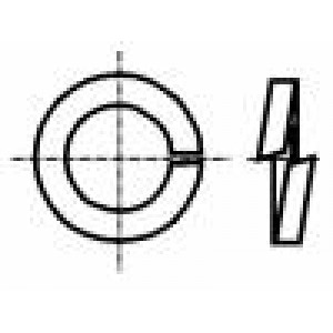 Podložka pérová M4 D=7,6mm h=0,9mm nerezová ocel A2 DIN:127B