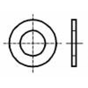 Podložka kulatá M6 D=12mm h=1,6mm nerezová ocel A2 DIN:125A