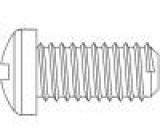 Šroub M6x12 1 Hlava: válcová Phillips polyamid Norma ISO: 7045