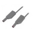SLK4075-E/N-10028 Měřicí šňůra PVC 1m šedá 16A 1kV Průř.vod:0,75mm2