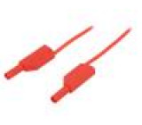SLK425-E/N-10022 Měřicí šňůra PVC 1m červená 32A Povrch: niklovaný