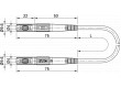 XMF-419-20021 Měřicí šňůra PVC 2m černá 32A Povrch: niklovaný