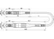 XSMF-419-20021 Propojovací kabel PVC 2m černá 8A 1kV Průř.vod:1mm2