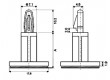 Rozpěrka PCB polyamid Dl:12,7mm samolepící, zacvaknutí