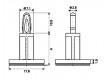 Rozpěrka PCB polyamid Dl:22,2mm samolepící, zacvaknutí