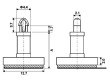 Rozpěrka PCB polyamid Dl:12,7mm samolepící, zacvaknutí