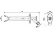 Měřicí hrot s háčkem krokodýlkový 16A 1kVDC černá 4mm