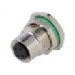 Zásuvka M12 PIN:4 zásuvka kód D-Ethernet THT IP67 250V 4A