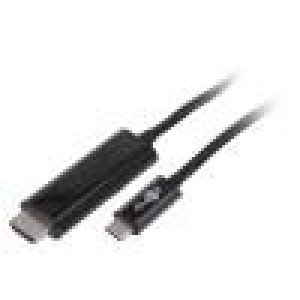 Adaptér High Speed HDMI vidlice, USB C vidlice 1,8m černá