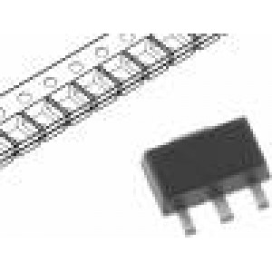 ZXMN10A07ZTA Tranzistor: N-MOSFET unipolární 100V 1,1A 1,5W SOT89