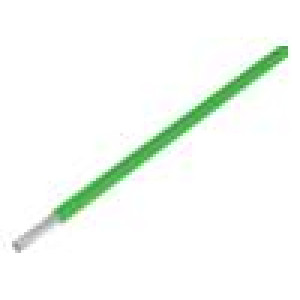 Wire ThermoThin stranded Cu 16AWG green ECA fluoropolymer
