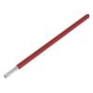 Wire ThermoThin stranded Cu 18AWG red ECA fluoropolymer 600V