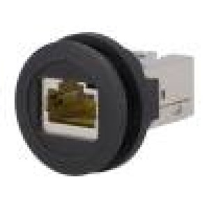 Zásuvka RJ45 22mm IP20 Barva: černá Řada výr: Harmony XB5