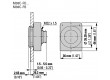 Přepínač: tlačítkový 1-polohové 30mm modrá není IP67 Ø30,5mm