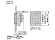 Přepínač: tlačítkový 1-polohové 30mm černá není IP67 Ø30,5mm