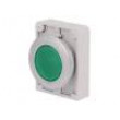 Přepínač: tlačítkový 1-polohové 30mm zelená M22-FLED, M22-LED