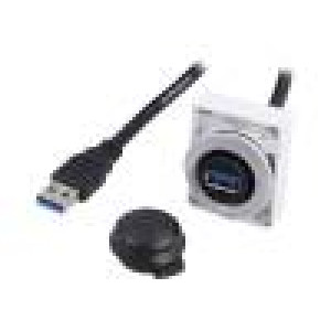 Zásuvka USB 3.0 A/A 30mm IP20 Řada výr: RMQ-Titan Otv: Ø30,5mm