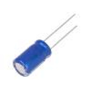 Kondenzátor elektrolytický THT 100uF 10VDC Ø5x11mm ±20%