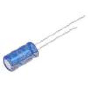 Kondenzátor elektrolytický THT 330uF 6,3VDC Ø6,3x11,5mm ±20%