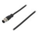 Zástrčka M12 PIN:4 vidlice kód D-Ethernet vodiče IP65/IP67