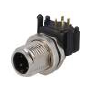 Zásuvka M12 PIN:4 vidlice kód A-DeviceNet / CANopen THT 250V