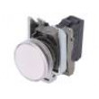 Kontrolka 22mm Podsv: LED plochá IP66 Barva: bílá 110÷120VAC