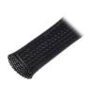 Velcro braided polyester 60mm Ø:19mm black Package:25m