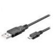 Kabel USB 2.0 USB A vidlice,USB B micro vidlice 0,15m černá