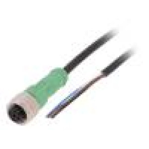 Kabel: pro snímače/automatizaci M12 PIN: 4 přímý 5m zástrčka