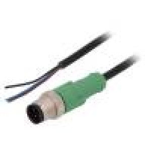 Připojovací kabel M12 PIN: 3 přímý 3m zástrčka 250VAC 4A