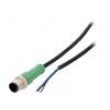 Připojovací kabel M12 PIN: 3 přímý 10m zástrčka 250VAC 4A