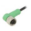 Kabel: pro snímače/automatizaci M12 PIN: 3 úhlový 1,5m 250VAC