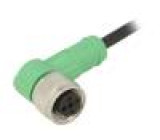 Kabel: pro snímače/automatizaci M12 PIN: 3 úhlový 1,5m 250VAC