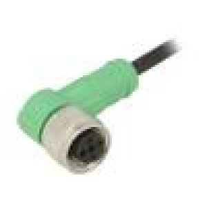 Kabel: pro snímače/automatizaci M12 PIN: 3 úhlový 1,5m 250VAC