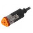Připojovací kabel DT06-3S PIN: 3 přímý 1,5m zástrčka 48VAC 8A