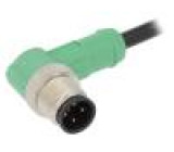 Kabel: pro snímače/automatizaci M12 PIN: 4 úhlový 1,5m 250VAC