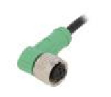 Kabel: pro snímače/automatizaci M12 PIN: 4 úhlový 1,5m 250VAC
