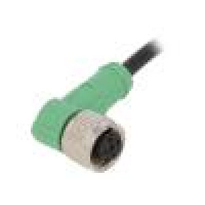 Kabel: pro snímače/automatizaci M12 PIN: 4 úhlový 1,5m 250VAC