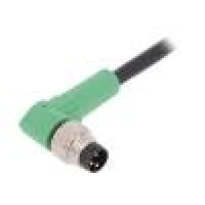 Kabel: pro snímače/automatizaci M8 PIN: 3 úhlový 3m zástrčka