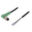 Kabel: pro snímače/automatizaci M8 PIN: 3 úhlový 10m zástrčka