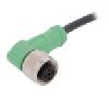 Kabel: pro snímače/automatizaci M12 PIN: 4 úhlový 5m zástrčka